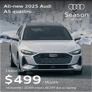 front facing 2025 Audi A5 parked